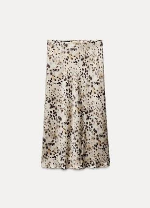 Атласна спідниця середньої довжини zara