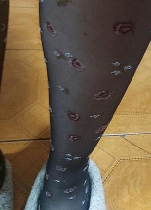 Капронки колготки в квіточку
