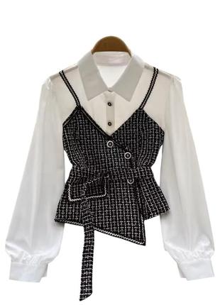 Стильна сорочка з поясом