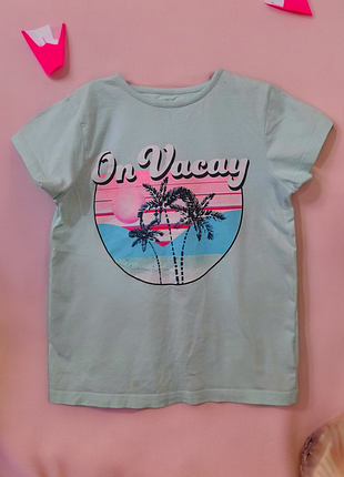 Детская хлопковая футболка 8-9 р.