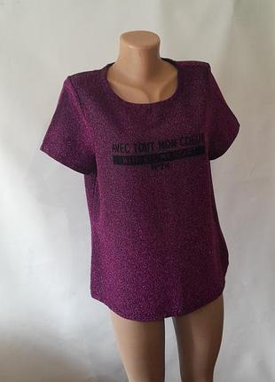 Женская футболка на подкладе люрекс