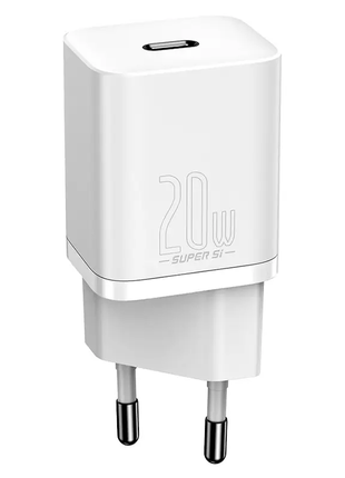 Зарядное устройство baseus 1хtype-c pd 20w ccsup-b02 white