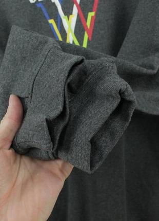 Крутой винтажный свитшот versace sport big logo gray cotton sweatshirt6 фото