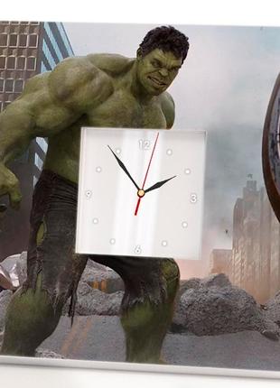 Настінний годинник "халк. hulk. супергерой. комікси marvel" прикраса для дитячої кімнати, подарунок