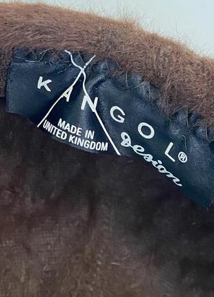 Берет з ангоркою коричневого кольору , kangol7 фото