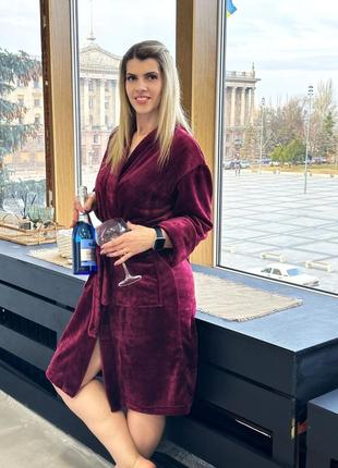 Теплий махровий халат