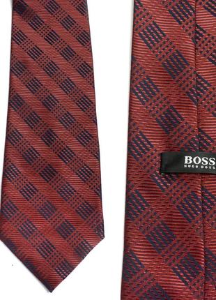 Бордова картата краватка boss