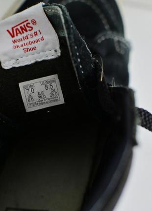 Черные кеды vans женские. высокие кеды ванс оригинал. vans 39 размер.5 фото