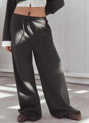 Полосатые брюки палаццо zara