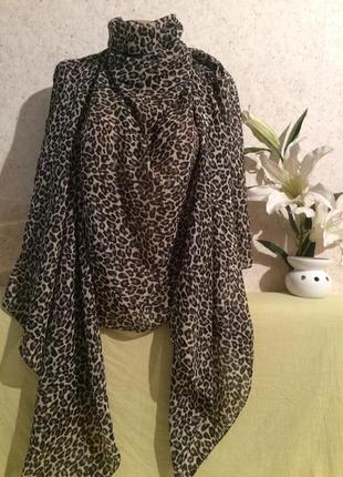 Великий шарф з леопардовим/тигровим принтом