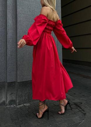 Женское летнее весеннее длинное платье-миди макси с рукавами💘  розовое красное черное масло оливковое бирюзовое. праздничное, вечернее, на выпускной, готическое10 фото