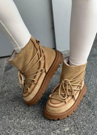 Уги жіночі замшеві рудого кольору