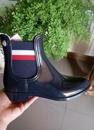 Женские челси резиновые сапоги tommy hilfiger
