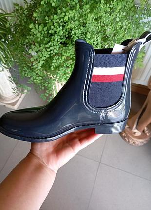 Женские челси резиновые сапоги tommy hilfiger