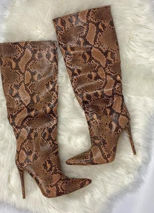 Нові жіночі черевики ботфорти на шпильці підборах чоботи сапоги сапожки осінні з...