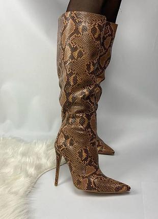 Нові жіночі черевики ботфорти на шпильці підборах чоботи сапоги сапожки осінні з...