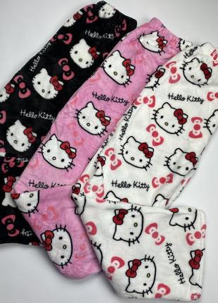 Штаны hello kitty | плюшевые штаны  хелоу китти