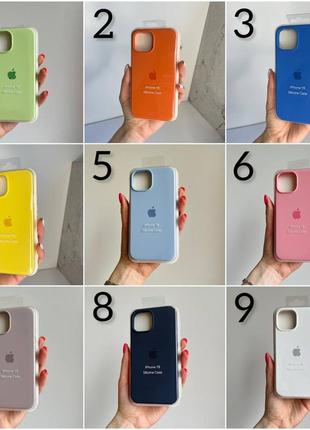 Чехол на iphone 15 full silicone case открытая камера, закрытый низ