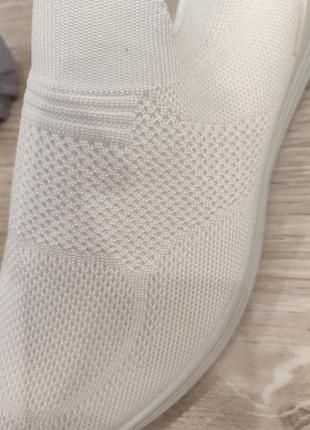 Кросівки жіночі стильні текстиль літні дихаючі білі8 фото