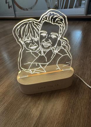 3d ночник фоторамка