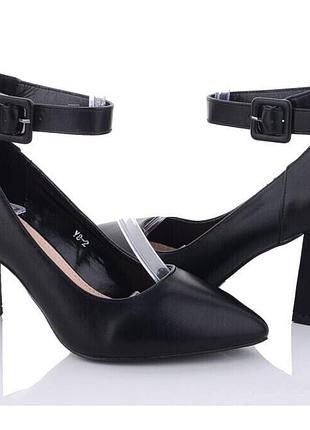 Туфлі жіночі l&m y82-822/40 чорні 40 розмір