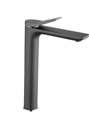 Смеситель для раковины qtap presto высокий qtpre269grp45582 graphite