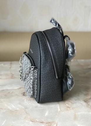 Жіночий рюкзак guess оригінал ellison backpack гесс сірий в лого3 фото