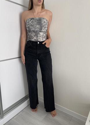 Джинсы с высокой талией zara (м)