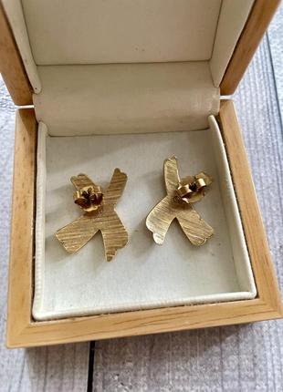 Avon винтажные серьги золотистые американский винтаж