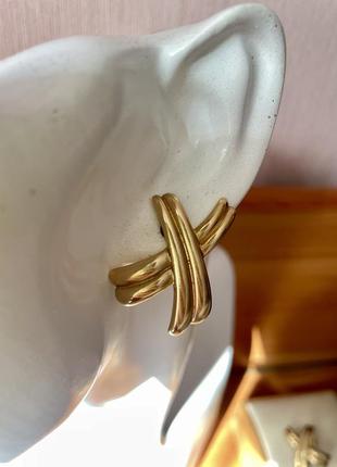 Avon винтажные серьги золотистые американский винтаж