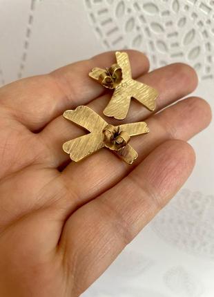 Avon винтажные серьги золотистые американский винтаж