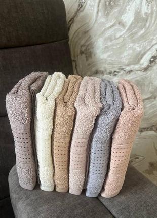 Набор махровых полотенец плотный ворс