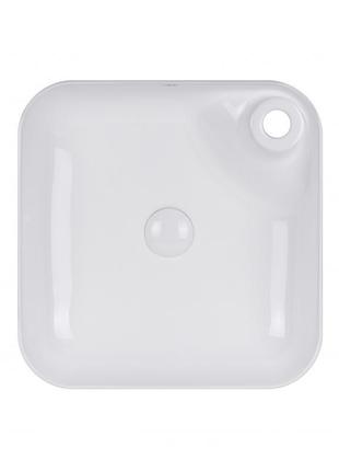 Раковина-чаша qtap stork 430x430x125 white с донным клапаном qt15112194w