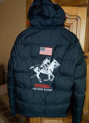 Зимова куртка geographical norway з капюшоном зима зимняя