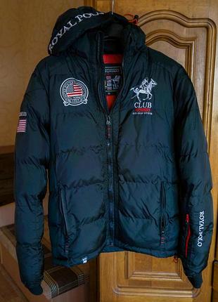 Зимова куртка geographical norway з капюшоном зима зимняя