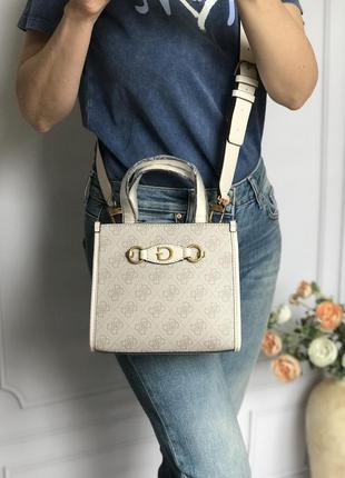 Сумка жіноча guess оригінал izzy 2 compartment mini tote гесс5 фото