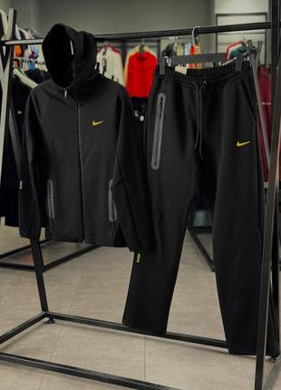 Чоловічий чорний спортивний костюм nike tech fleece nocta
