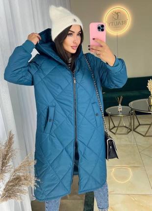 Пальто стеганое с капюшоном!!!! разграждай!!!!