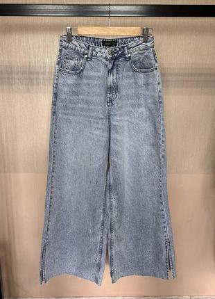 Нові широкі, прямі, джинси палаццо з роспірками missguided, нові з біркою1 фото