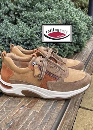 Gabor rollingsoft sensitive нижняя фирменные кроссовки сникерсы натуральная кожа