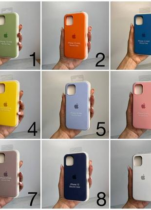 Чехол на iphone 12 mini  full silicone case открытая камера, закрытый низ1 фото