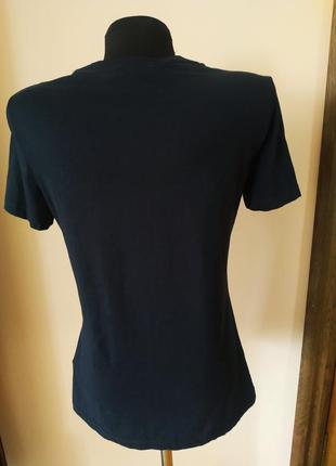 Футболка с крупной вышитой лого lauren ralph lauren черного цвета5 фото