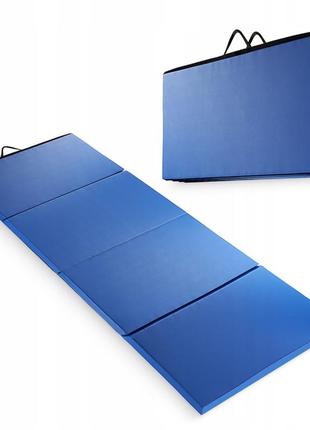 Мат гімнастичний складний 4fizjo xl 240 x 120 x 5 см blue (p-5907739319715)