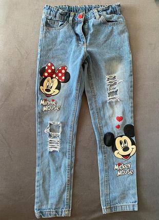 Джинсы disney mickey для девочки