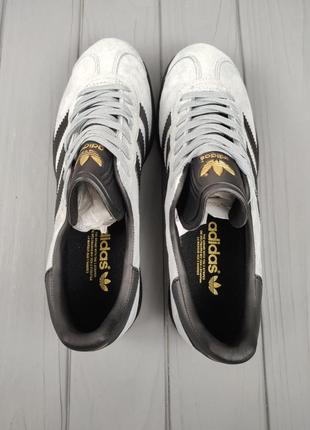 Кроссовки adidas gazelle gray black6 фото