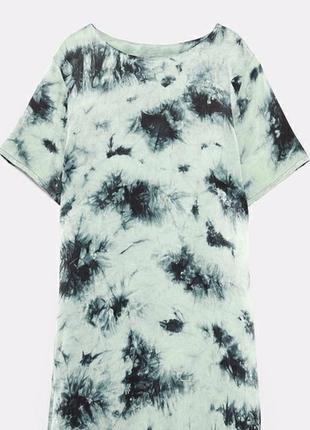 Вискозная футболка туника zara с узором asos h&m5 фото