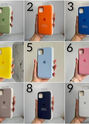 Чехол на iphone 11  full silicone case открытая камера, закрытый низ