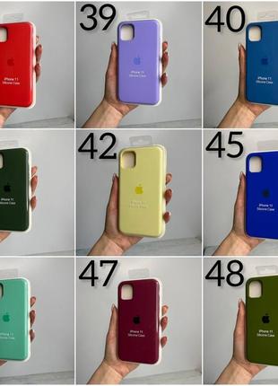 Чехол на iphone 11  full silicone case открытая камера, закрытый низ5 фото