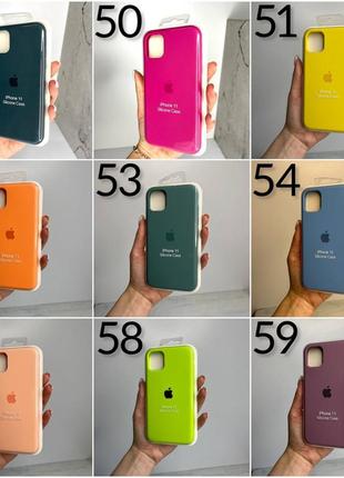 Чехол на iphone 11  full silicone case открытая камера, закрытый низ7 фото