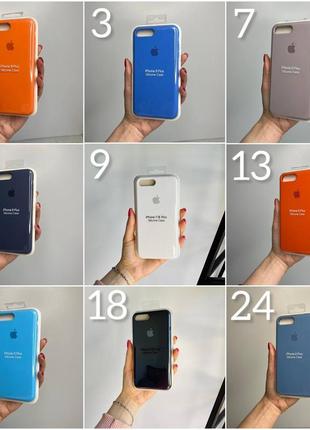 Чехол на iphone 7+ 8+  full silicone case открытая камера, закрытый низ1 фото